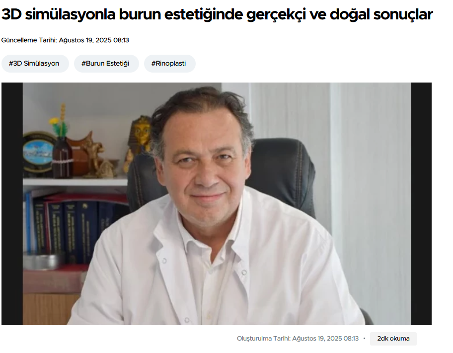 3D simülasyonla burun estetiğinde gerçekçi ve doğal sonuçlar