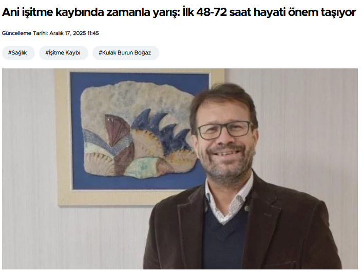 Ani işitme kaybında zamanla yarış: İlk 48-72 saat hayati önem taşıyor